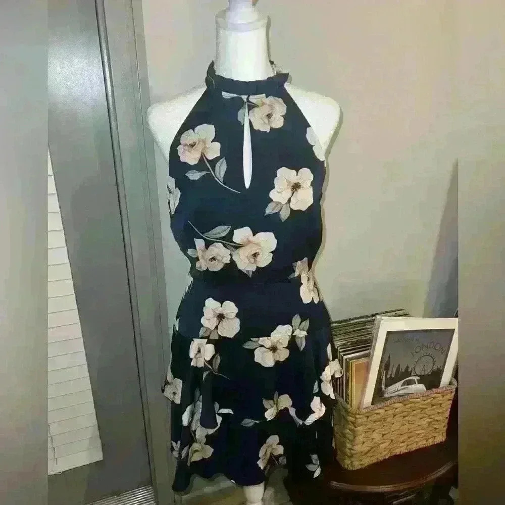 BB Dakota by Steve Madden Gardenia Print Sleeveless Fit/flare  Dress, Size 4 NWT